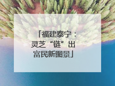 福建泰宁：灵芝“链”出富民新图景
